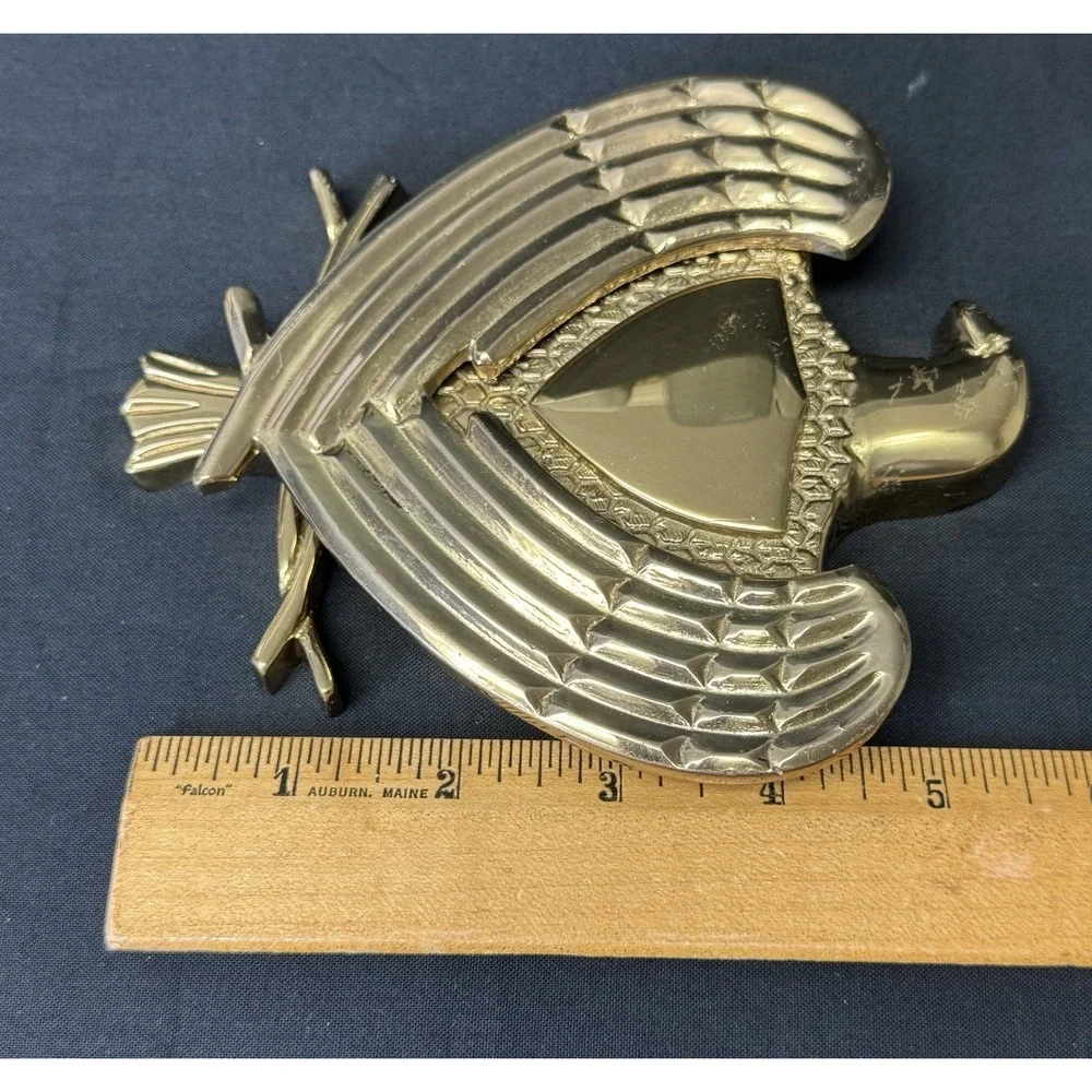 Vintage Heavy Gold Tone Eagle Brasscrafters Door Knocker Made In Portugal